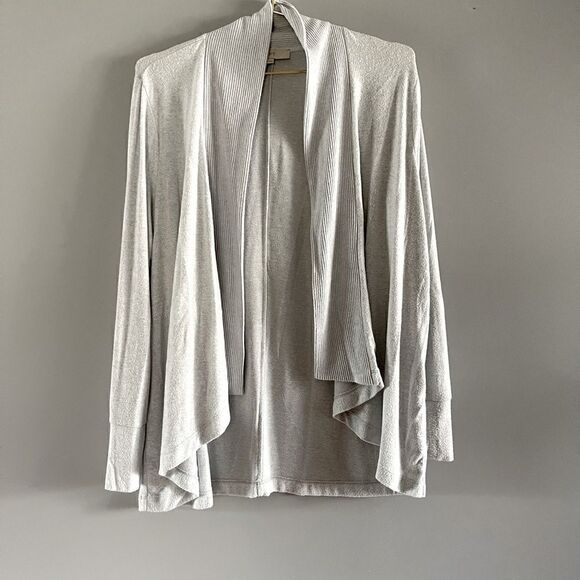 LOFT Open Front Cardigan Sweater || SZ M || Light Pale Blue - Picture 1 of 12
